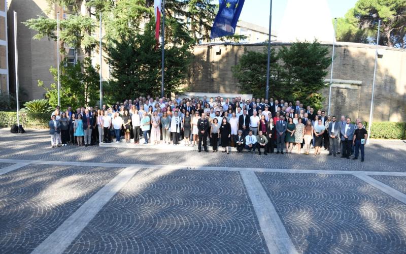 Group photo of delegates in Rome