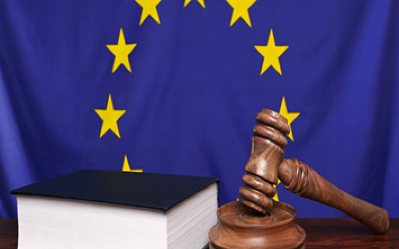 EU flag gavel